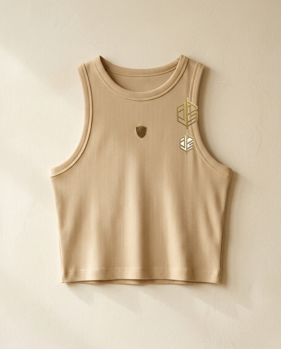 Cropped Rib Tank — Him