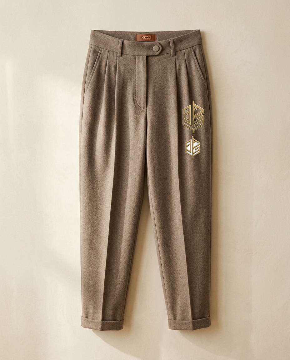 Wool Pleated Trouser — Her